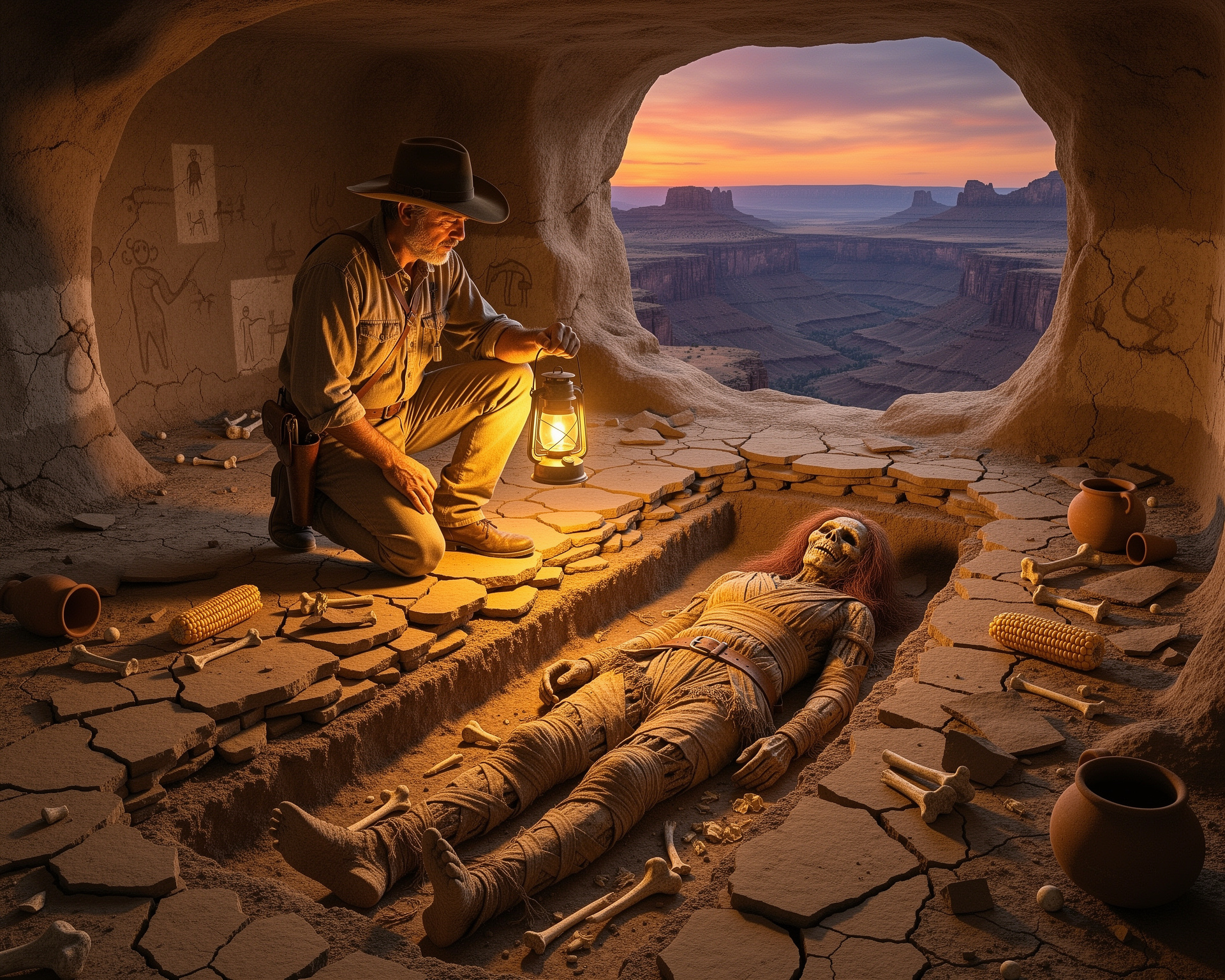 🔥 “The Red-Haired Mummy of New Mexico: A Hunter’s Discovery That Challenges History” 🔥