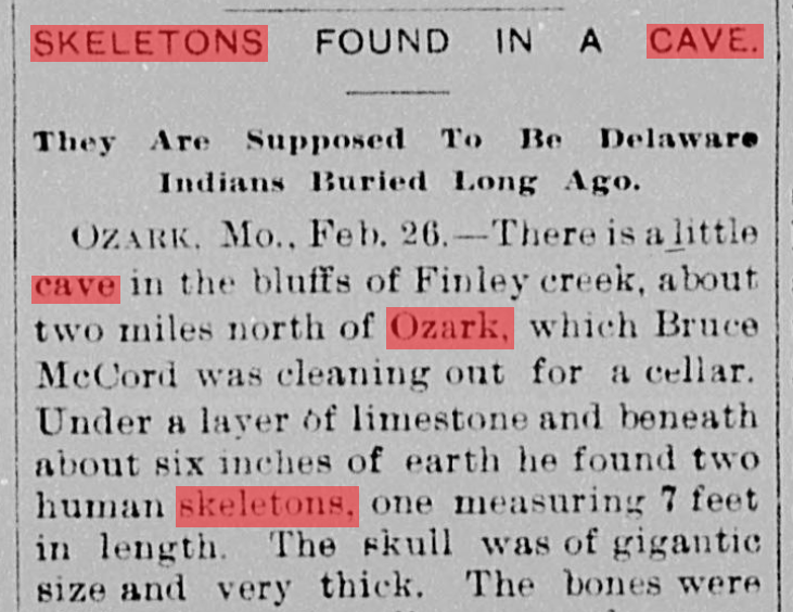 Giants of Finley Creek: Skeletons Unearthed Near Ozark MO.